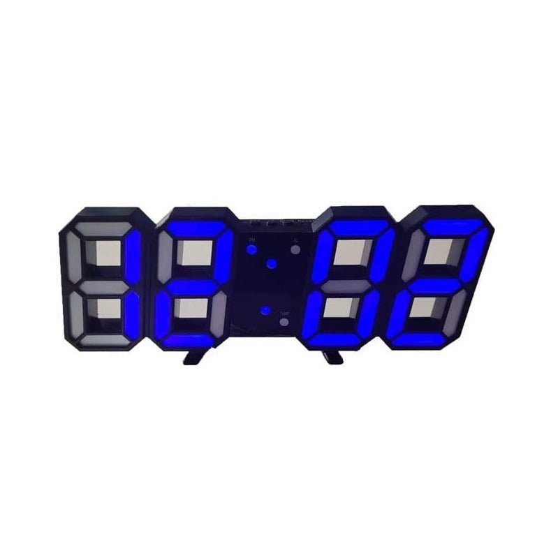 3D LED Veggklokke Norvo| Moderne Digital Klokke | Dimmbar LED Lys | Elegant Veggdekor