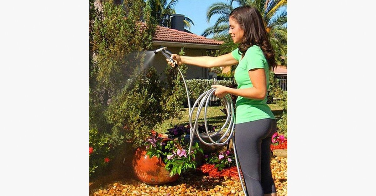 Norvo | Rustfritt Stål Hageslange – Den beste vennen for hagen din med frodig grønt!