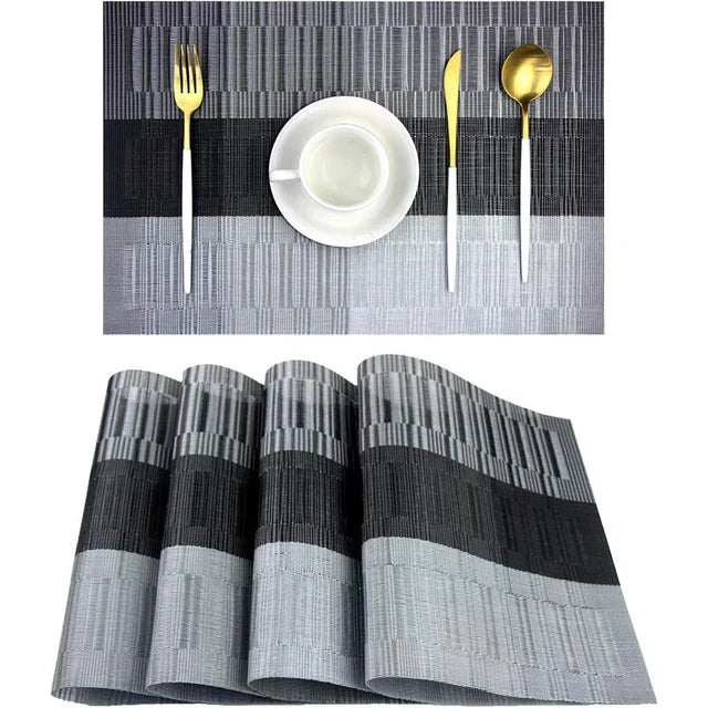Norvo | SturdyWoven – Premium Vaskbare Varmeresistente Duker (Sett med 4)