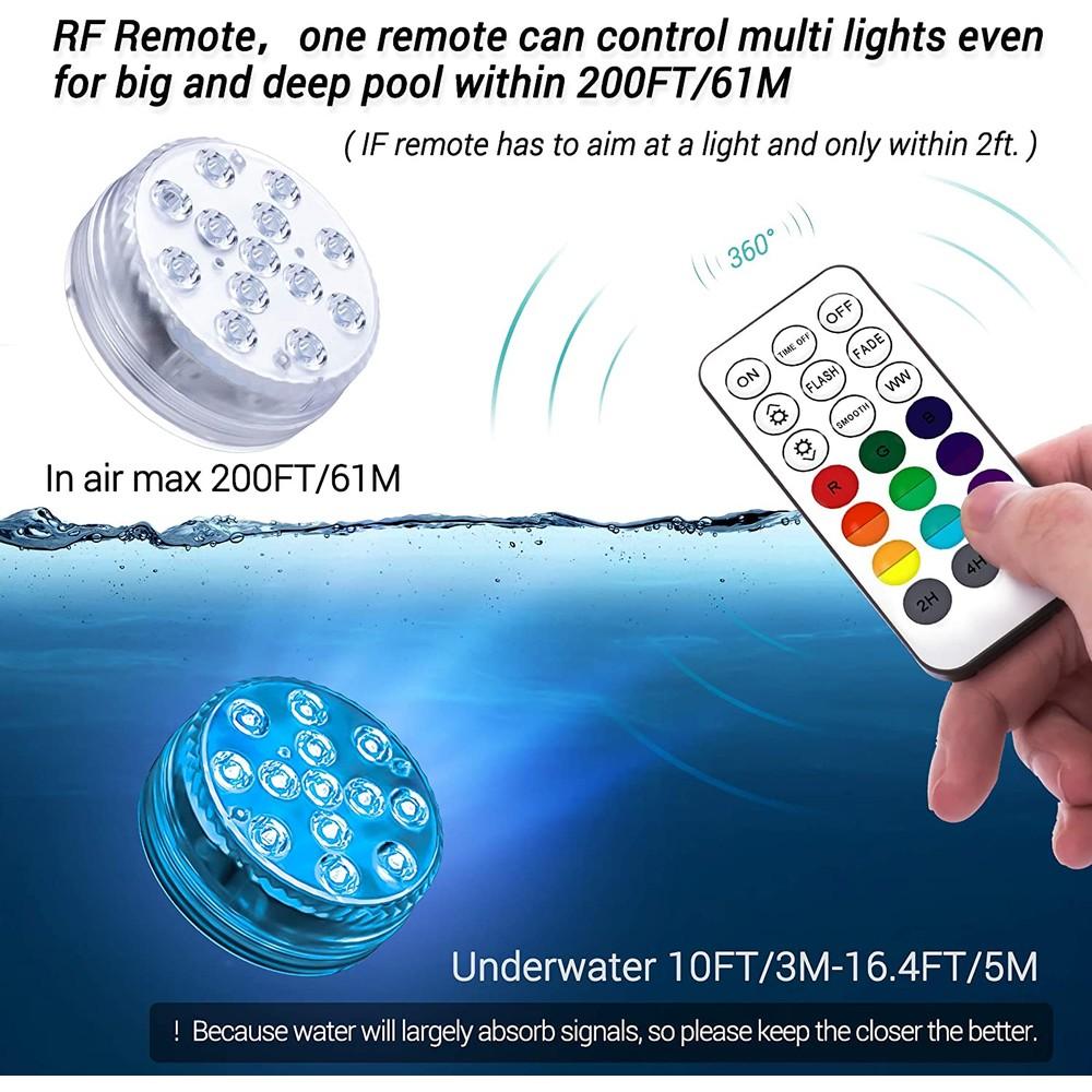 Norvo | 4-Pack: Dekorative vanntette batteridrevne LED-lamper - 16 skiftende farger