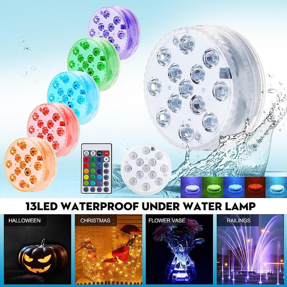 Norvo | 4-Pack: Dekorative vanntette batteridrevne LED-lamper - 16 skiftende farger