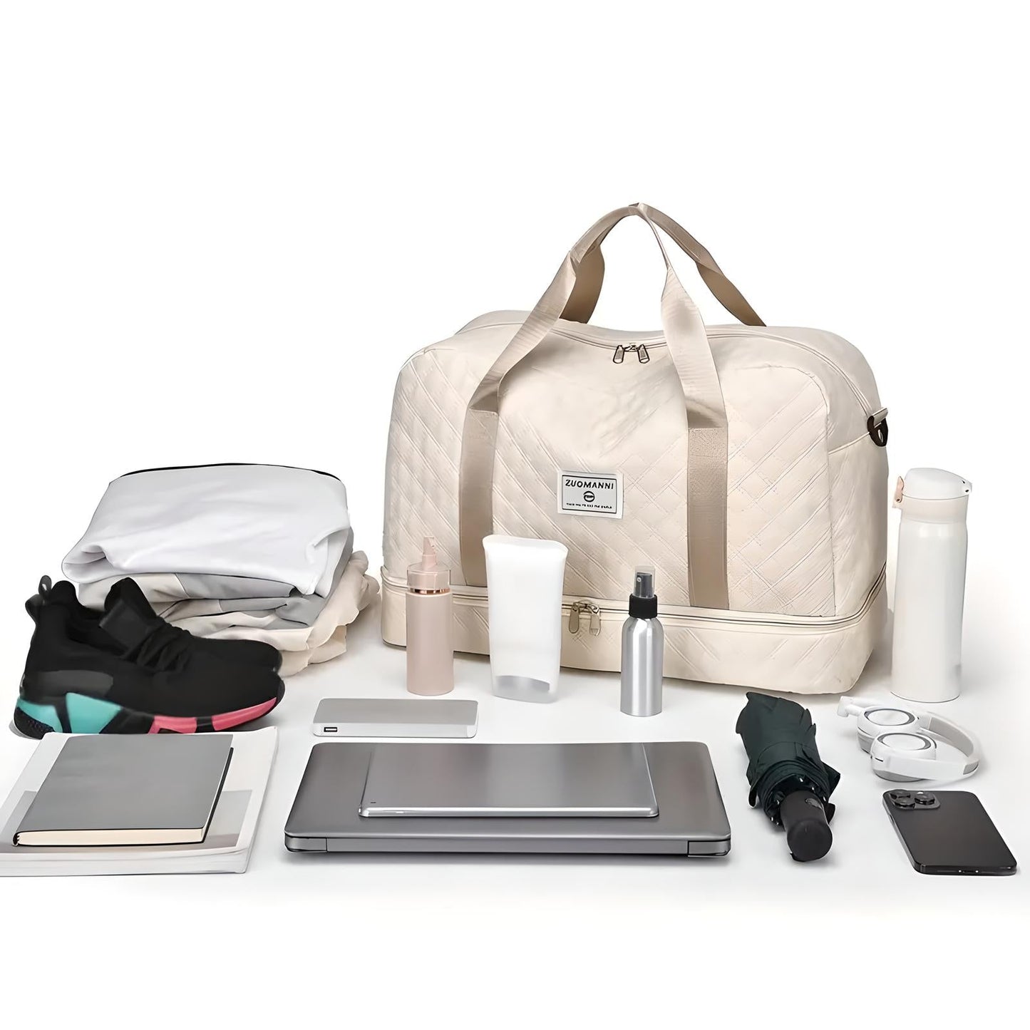 Norvo | Romslig Weekend Duffel Bag | Vanntett, Multikompartments & Ideal for Korte Turer og Treningsøkter