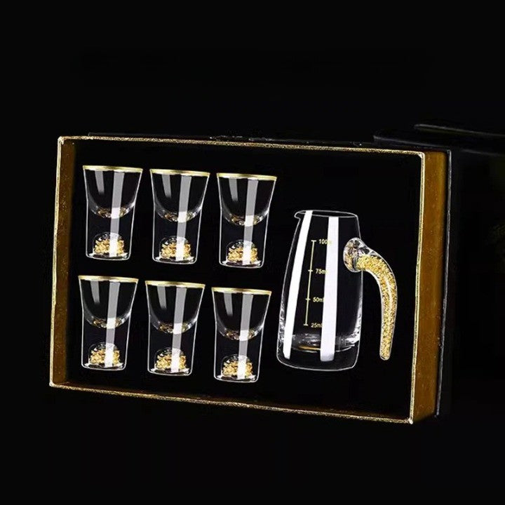 Norvo | Sprudlende Gyldne Håndlagde Drikkeglass Sett