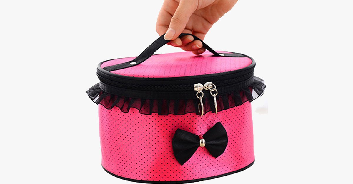 Norvo | BowKnot Design Bærbar Reiseveske - Plass til Dine Tilbehør!