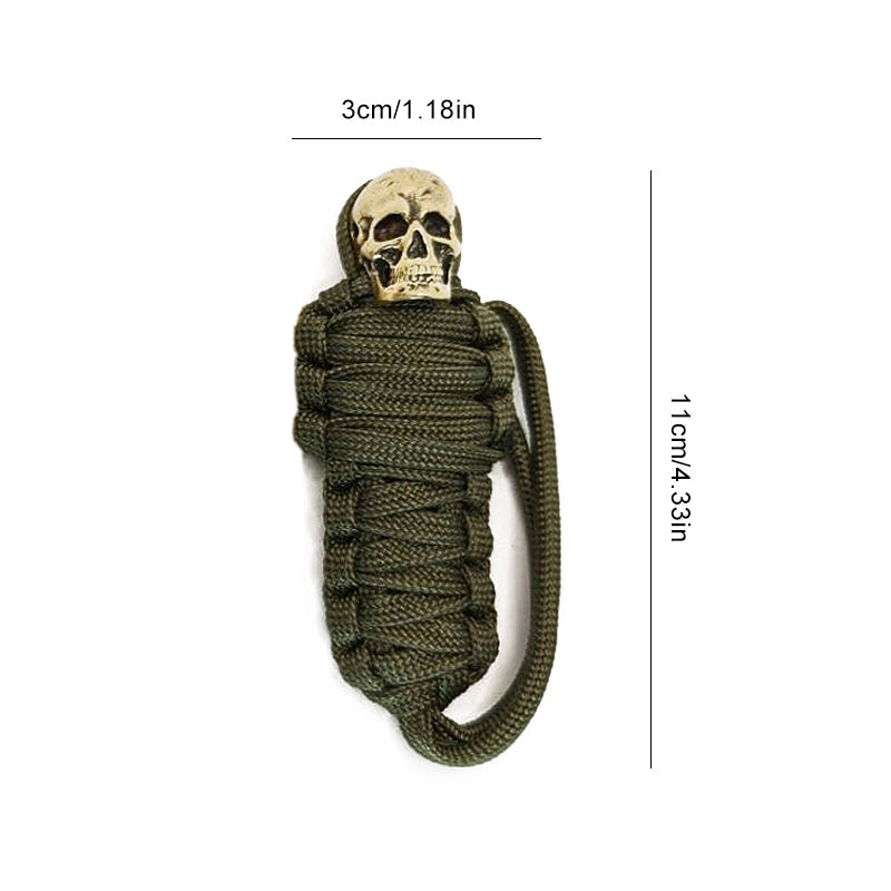 Norvo | Paracord nøkkelring mumie messing hodeskalle