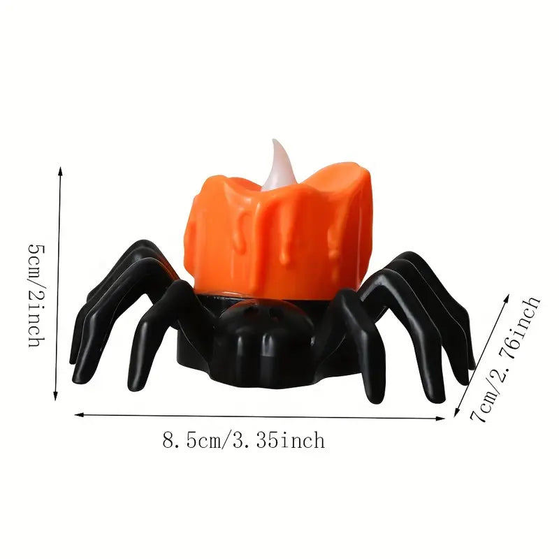 Norvo | ️Halloween Edderkopp Te-lys Spooky Elektrisk Flakkende Kunstige Lys