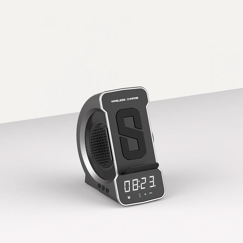 Norvo | BRYN - Vekkeklokke med bærbar høyttaler og trådløs lader