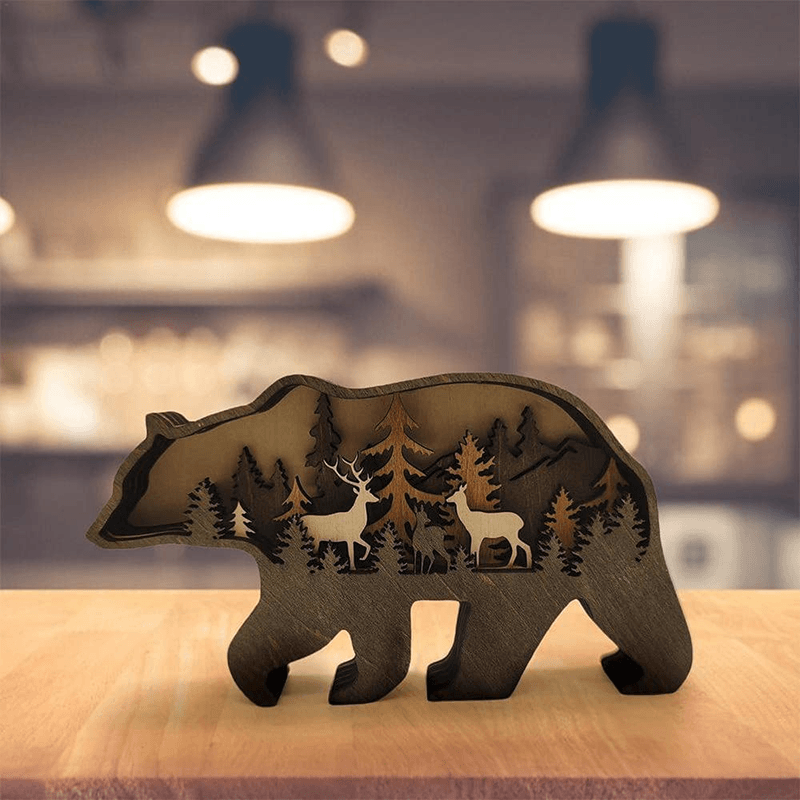 Norvo | 3D Kreativ Tre Dyre Snitting Håndverksgave