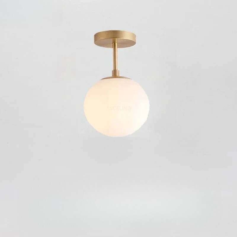 Norvo | Taklampe i nordisk stil laget av glass – Elegant hvit kule for ethvert rom