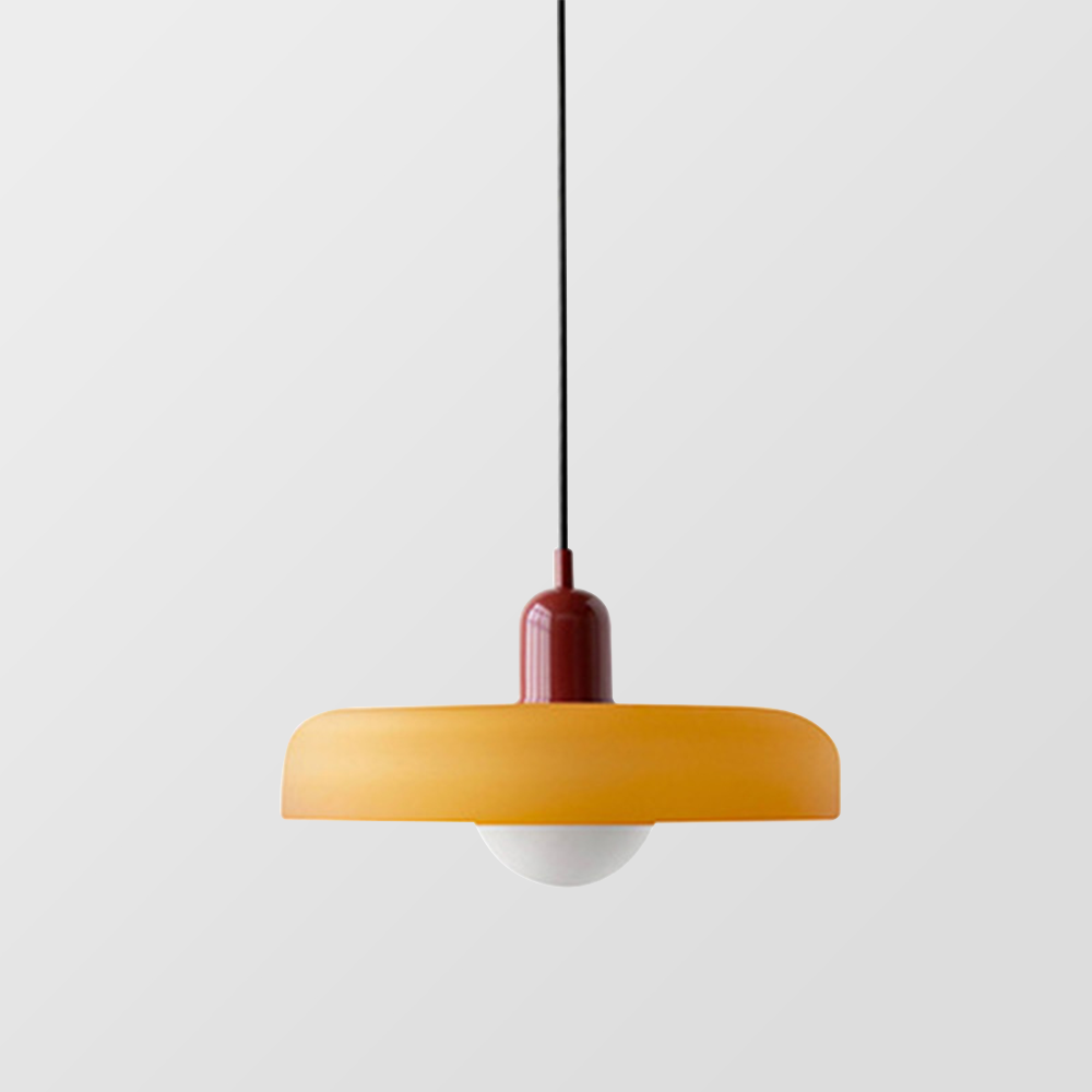 Norvo | Scandi Bauhaus Pendellampe – Stilig oransje taklampe for moderne rom