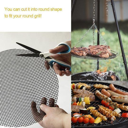 Norvo | Teflon Non-stick BBQ Grill Mesh Mat for gjenbrukbar rengjøring