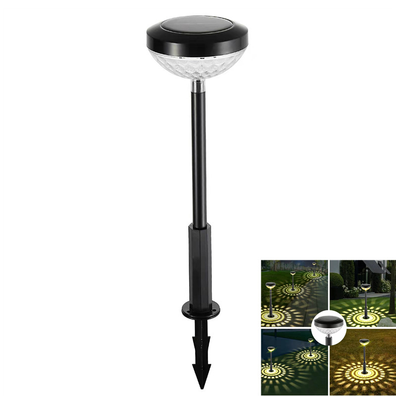 Norvo | Solhage Lampe med Fargeendring – LED Hagebelysning for Utendørs Bruk med Blomster Mønster