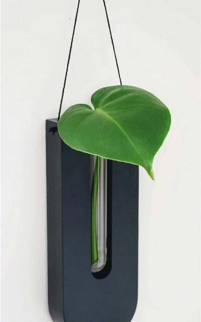 Norvo | WoodFlora | Rustikk Trevegg Blomsterholder Sett – Kreativ Plantedisplay for Innendørsrom