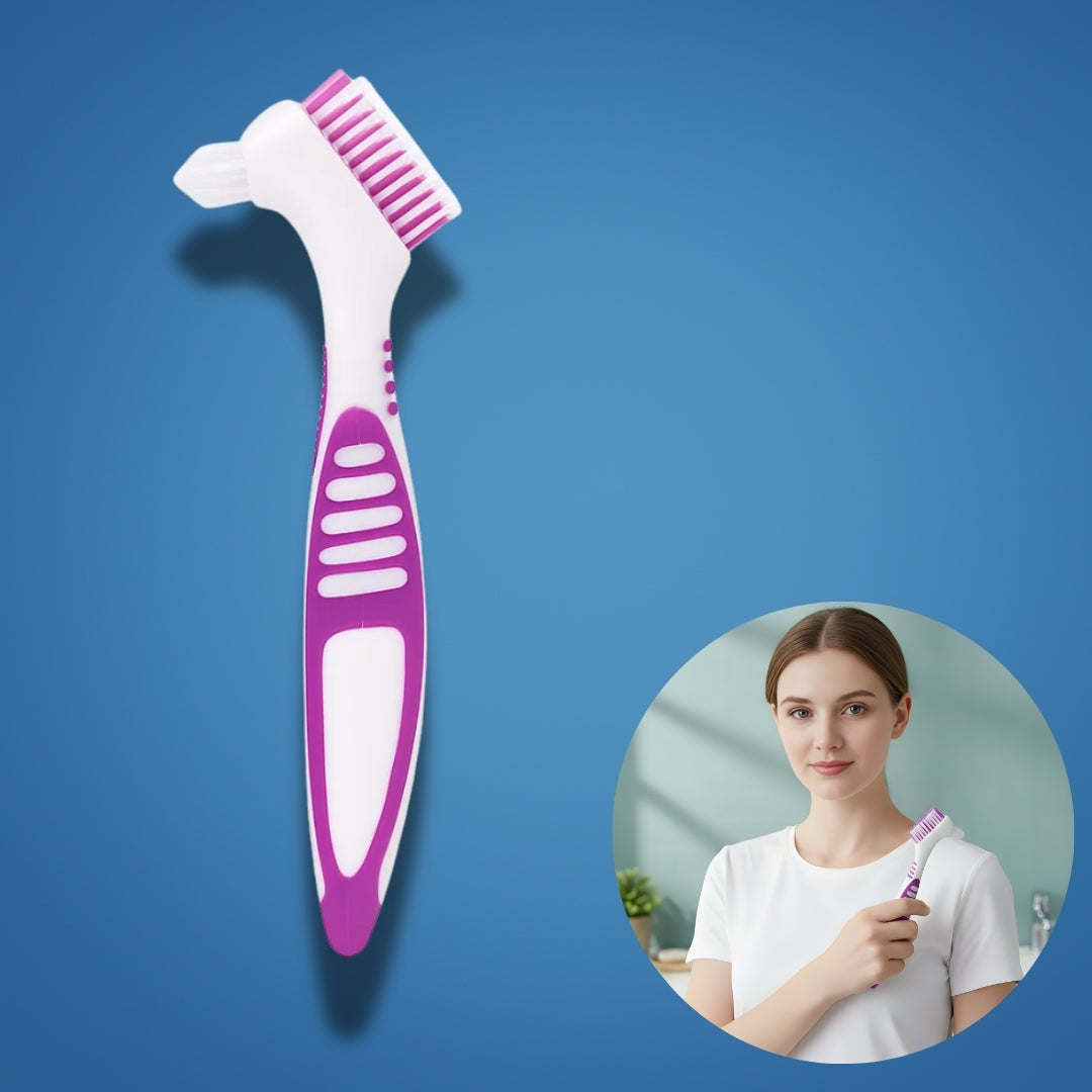 Myk børste med dobbelt hode – Antiskli håndtak – Ripefri rengjøring – Frisk pust for eldre Norvo