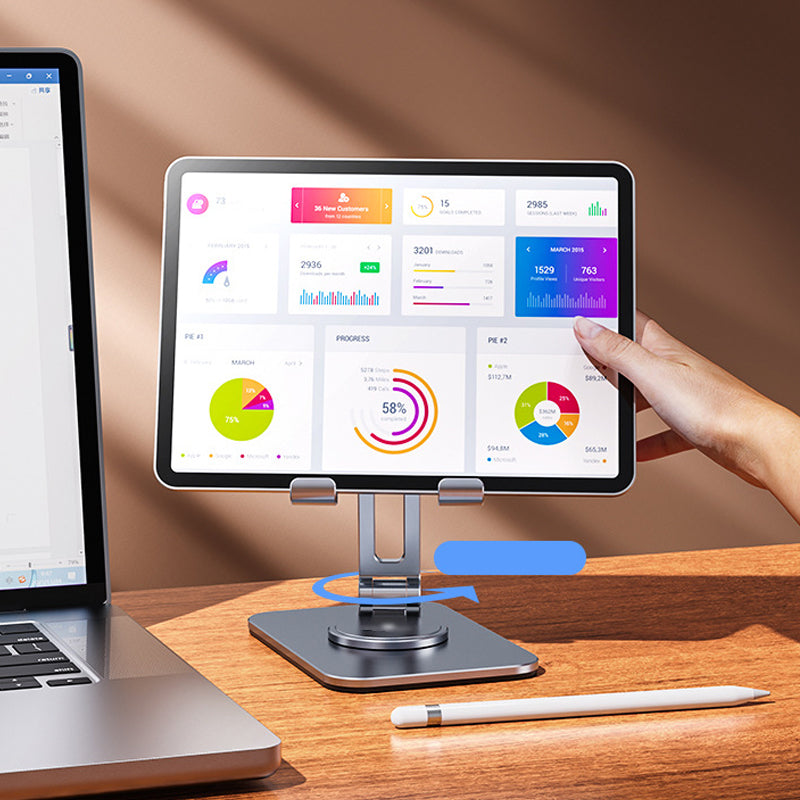 Norvo | Tablet Holder 360 Rotasjon Justerbar Sammenleggbare Holdere