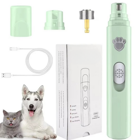 Norvo | Oppladbar Elektrisk Neglefil for Hund med Poleringshjul for Små og Store Kjæledyr