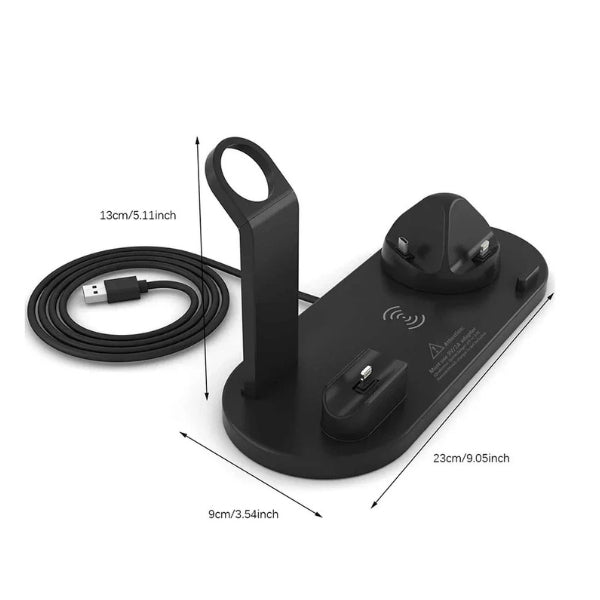 Norvo | 7-i-1 Trådløs Lade Stasjon med MagSafe & CryoBoost – Rask & Effektiv Lading for iPhone, Apple Watch, og Mer