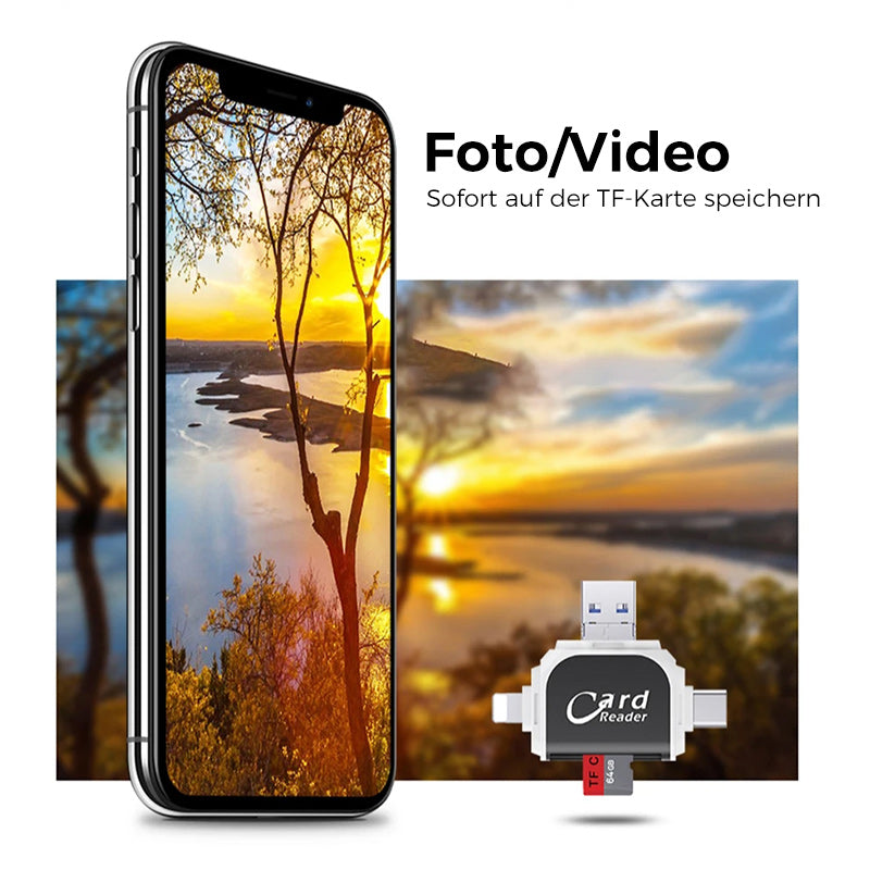 Norvo | 4-I-1-Universal-Sd-Tf-Kortleser Med Flere Tilkoblinger