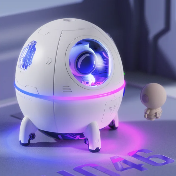 Norvo | USB oppladbar aromaterapi diffuser med 7 farger stemningslys | 220mL romkapsel luftfukter - Ermius