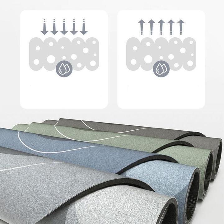 Norvo | Absorberende Mikrofiber Bade matte | Hurtigtørkende Myk Badegulvmatte for Dusj & Bad Bruk