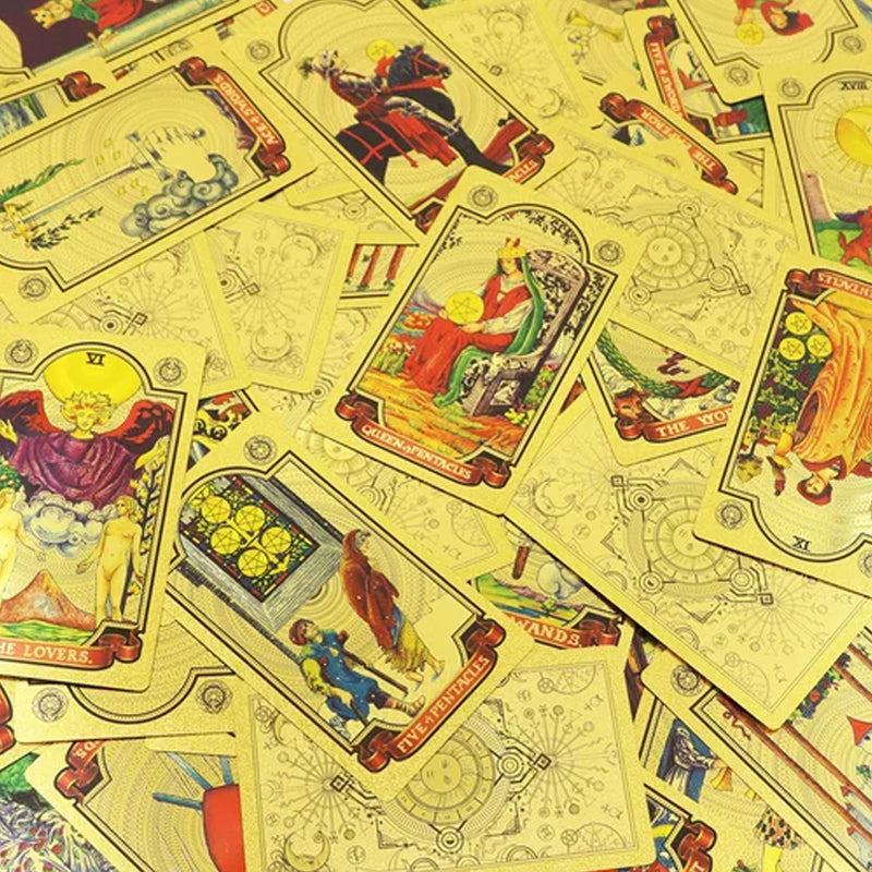 Norvo | Utforsk den mystiske verden av tarot Gullfarget tarot