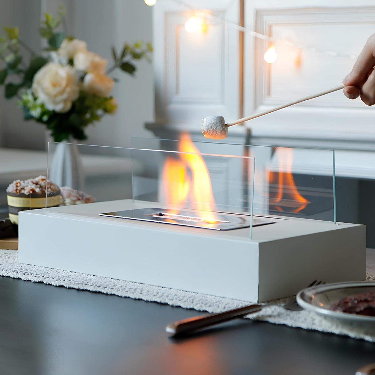 FireGlow – Luksus Bordpeis for Innendørs & Utendørs