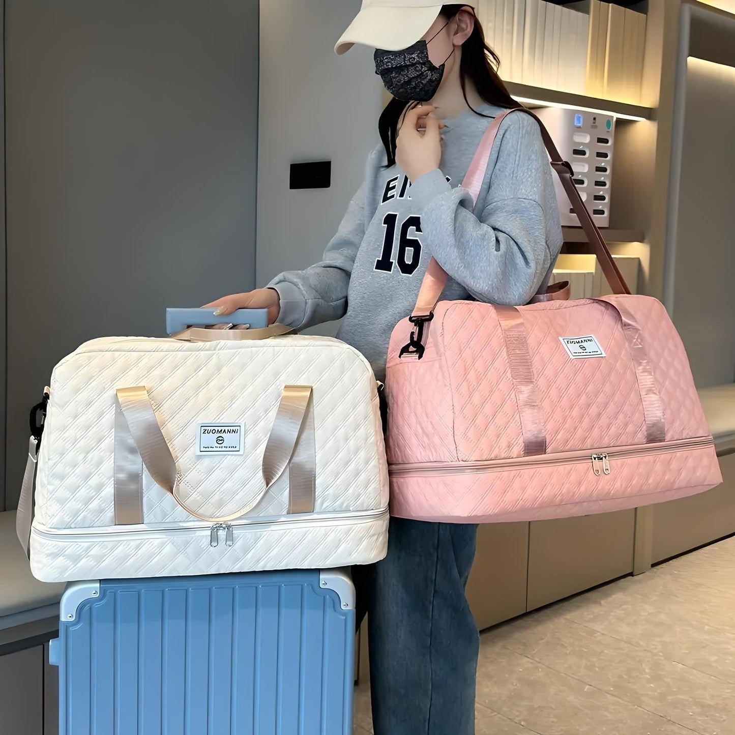 Norvo | Romslig Weekend Duffel Bag | Vanntett, Multikompartments & Ideal for Korte Turer og Treningsøkter