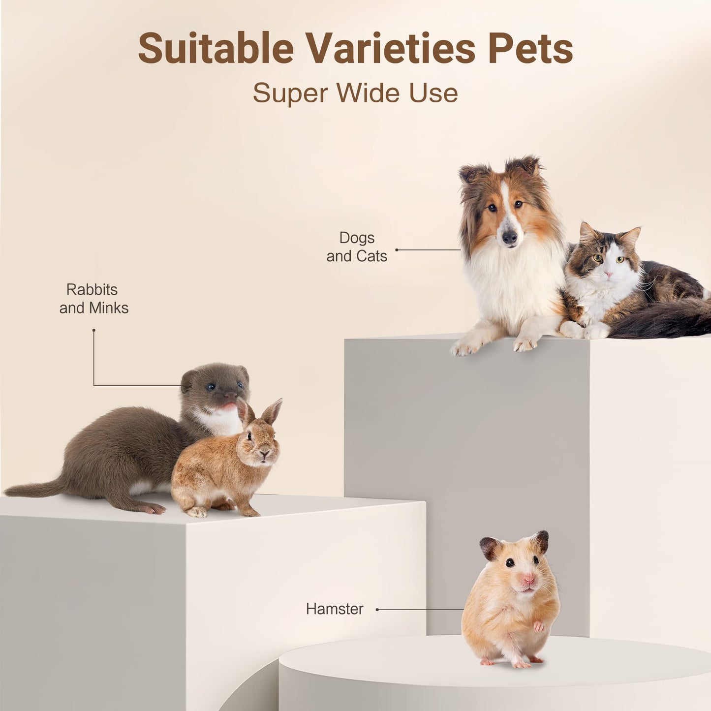 Norvo | Ultimate Pet Grooming Kit - 4-i-1 Elektriske Klippere med 4 Utbyttbare Blader