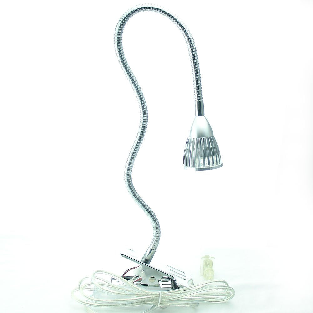 Norvo | Quans 5W Led Skrivebordslampe, Fleksibel Gåsehalser, Varme Hvit, Klype Lys For Lesing & Sying