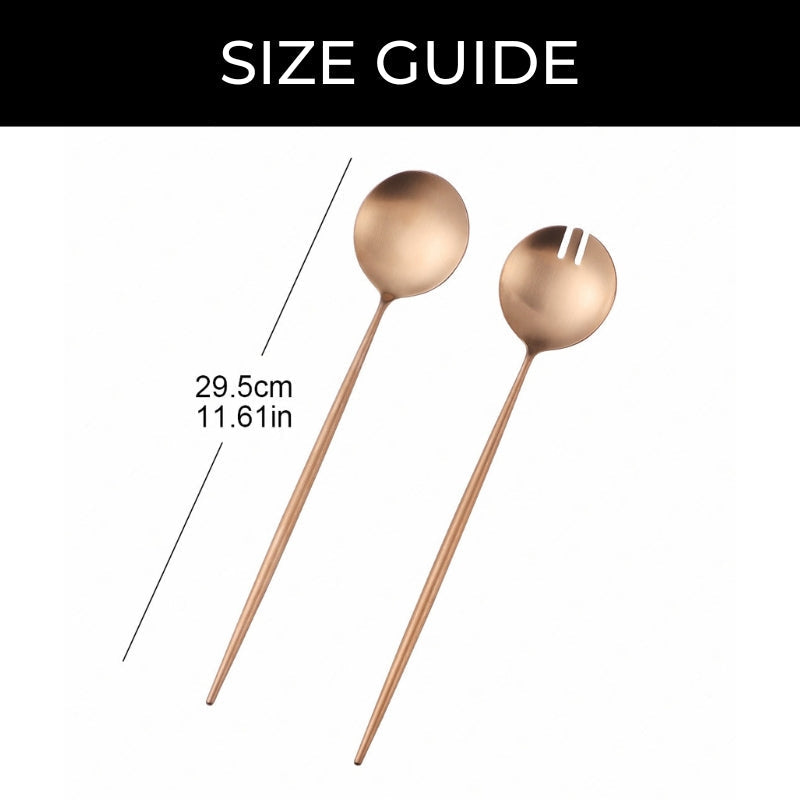 Norvo | Rose Gold Salatbestikk og Serveringsutstyr Set