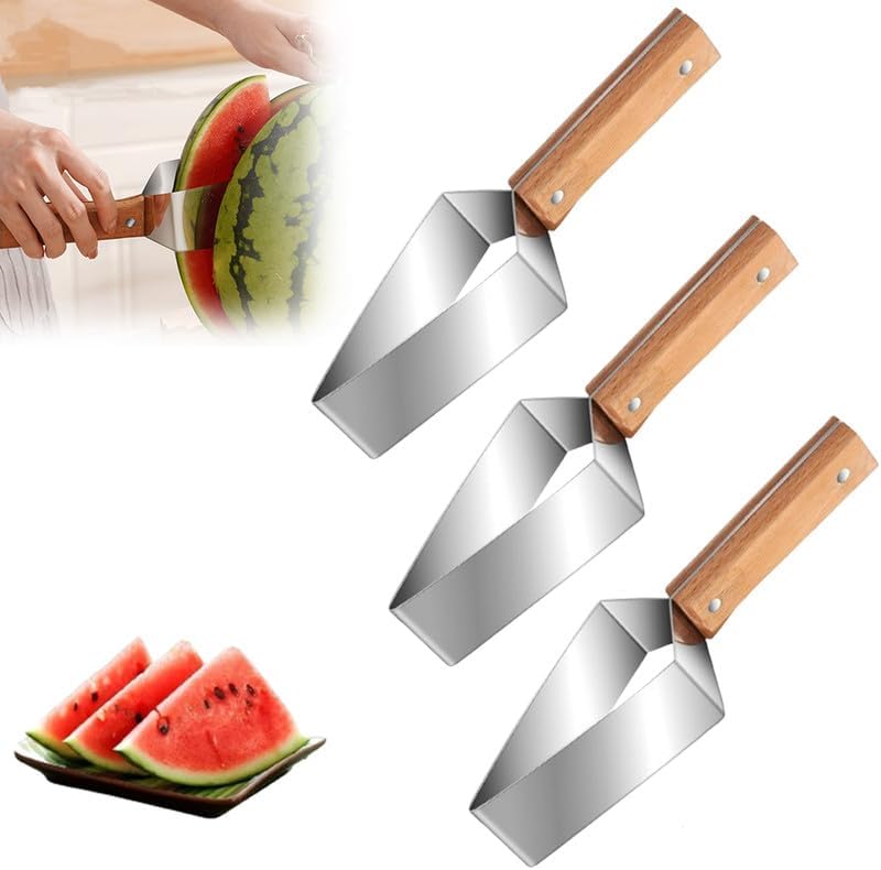 Norvo | tri-blade vannmelon slicer med trehåndtak