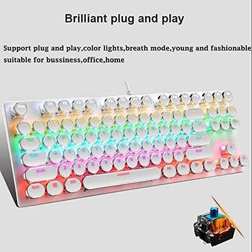 Norvo | 87-Tast Mekanisk Gaming Tastatur RGB Bakgrunnsbelyst Blå Bryter