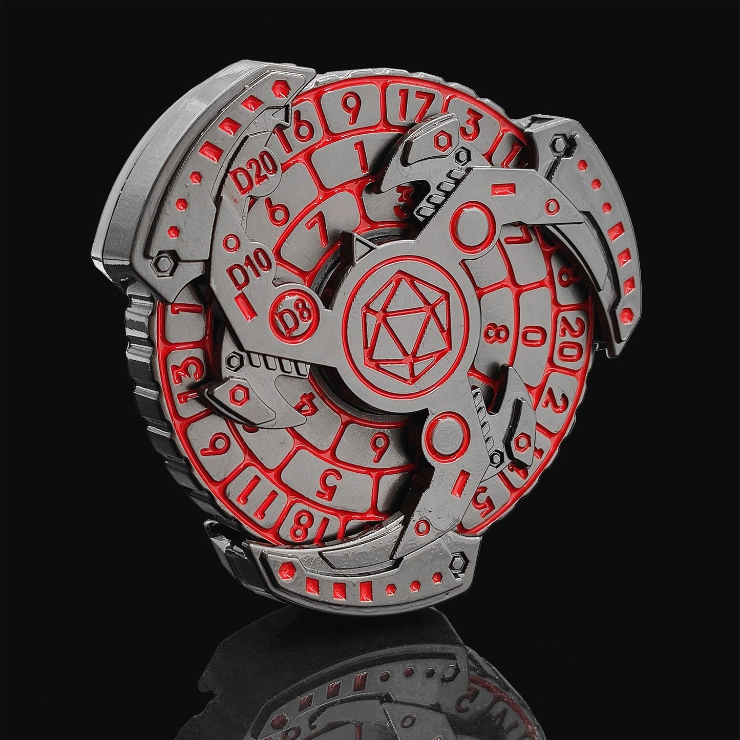 Norvo | 7-i-1 Fidget Spinner Polyhedral Metall Terninger