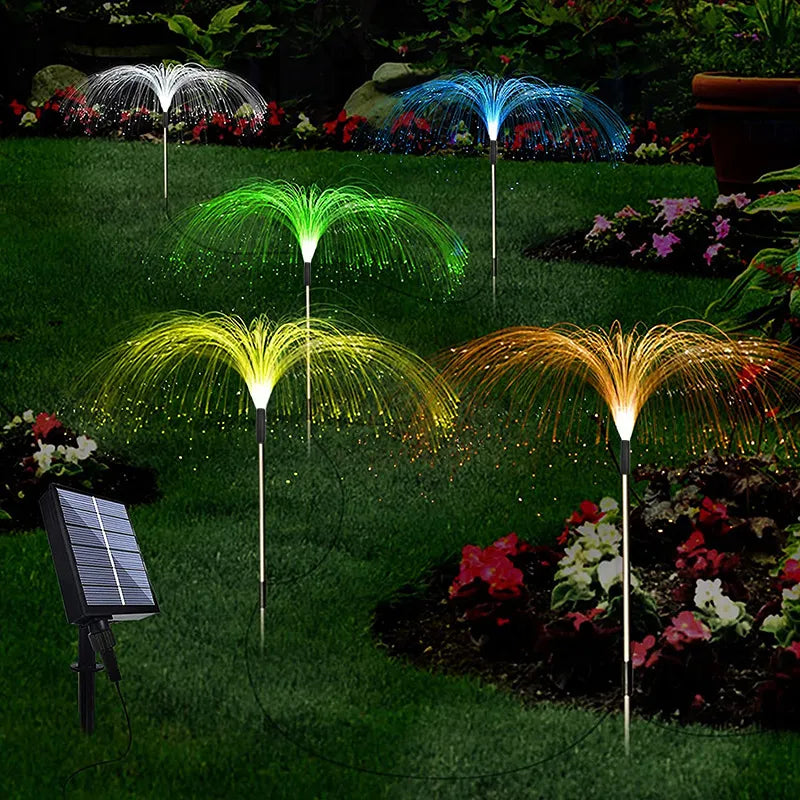 Norvo | Solhage Lys med Fargeforandring – LED Plenlys for Hage & Terrasse, Fyrverkeri Design