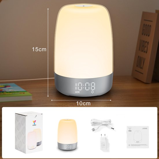 Norvo | Aurora Wake-Up Light – Soloppgangs Alarmklokke med Naturlige Lyder & USB-C
