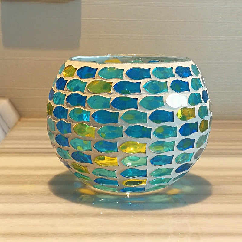 Norvo | Europeisk Retro Glass Mosaic Tealight Holder