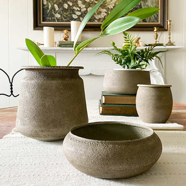Norvo | Terra Cotta Inspirerte Potter, Sett med 4