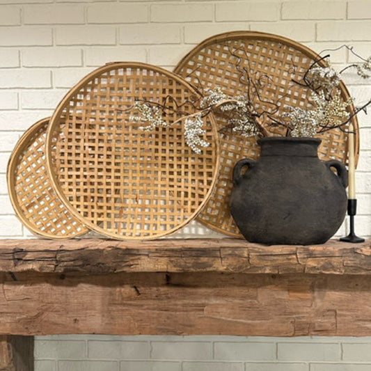 Norvo | Rundvevd Bambus Veggdekorasjon, Sett med 3