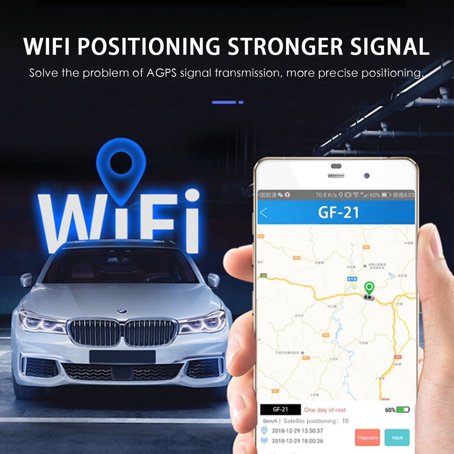 Norvo | Magnetisk bil kjøretøy ekstra signal GSM GPRS tracker locator sanntid