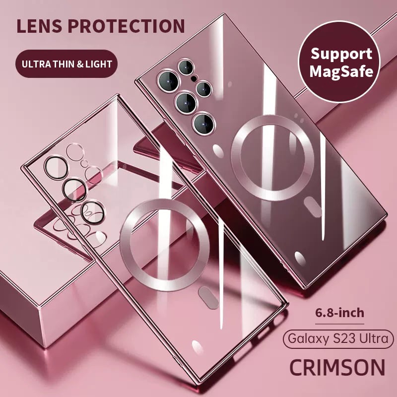 Norvo | Transparent luksusbelegg magnetisk deksel for Samsung