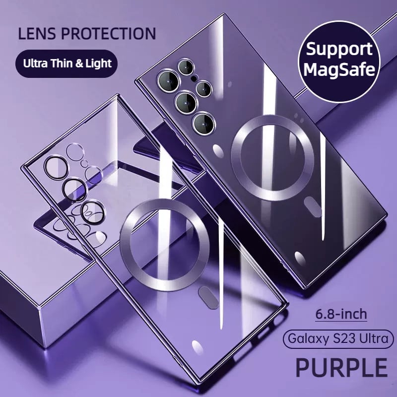 Norvo | Transparent luksusbelegg magnetisk deksel for Samsung