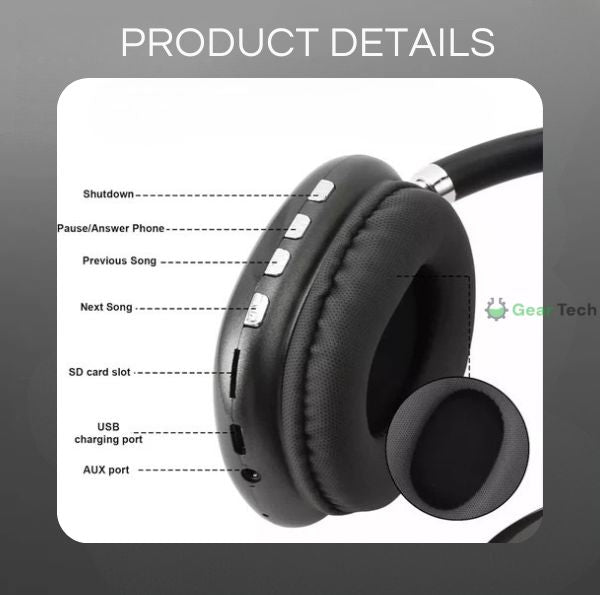 Norvo | PRO Trådløse Hodetelefoner | Krystallklar Lyd, Ultimat Komfort & Opptil 40 Timer Batterilevetid for Hjemmebruk og På Farten