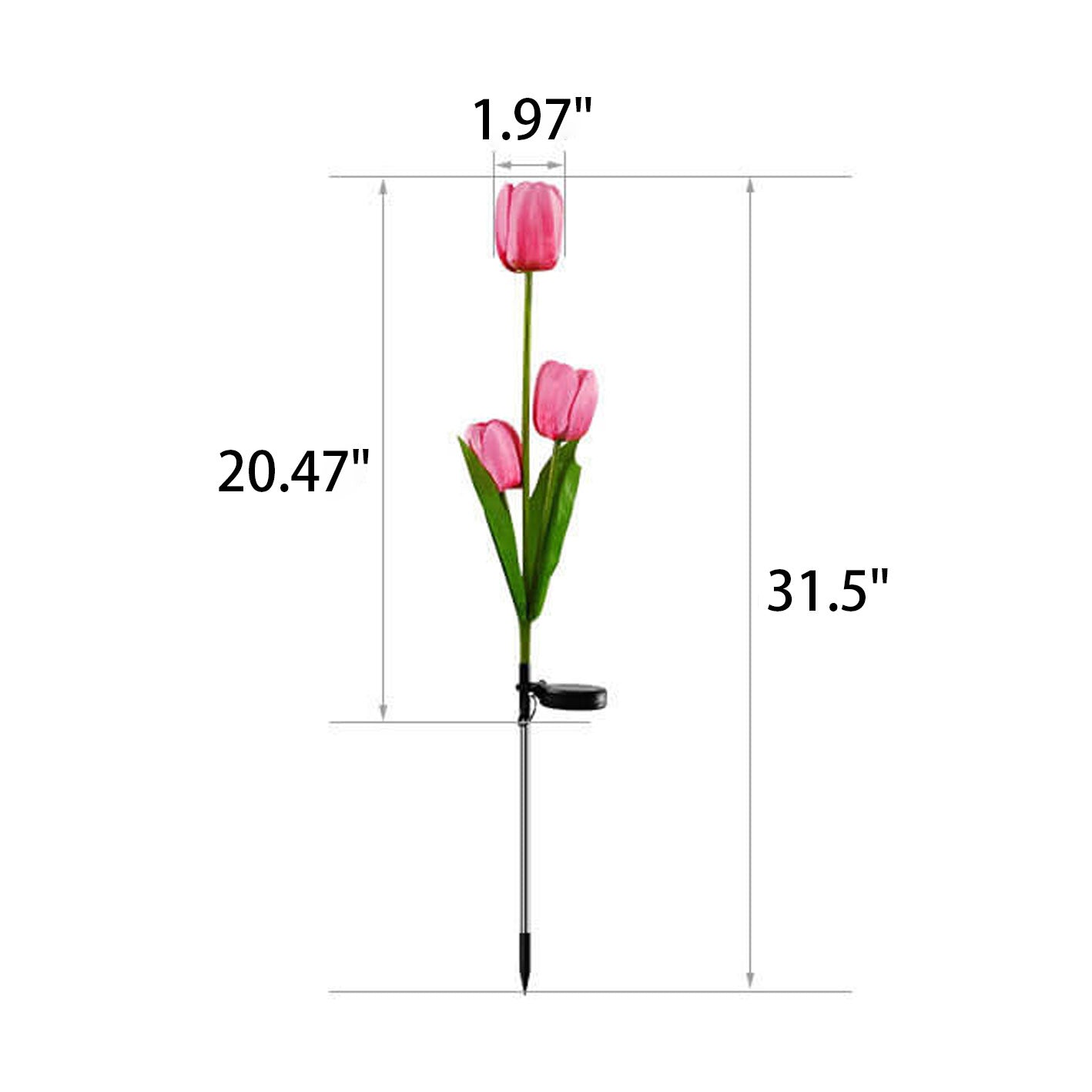 Norvo | Solar Tulip Plenlys Utendørs Hage LED Tulipan Blomsterlys Bakke Stakelandskapslys