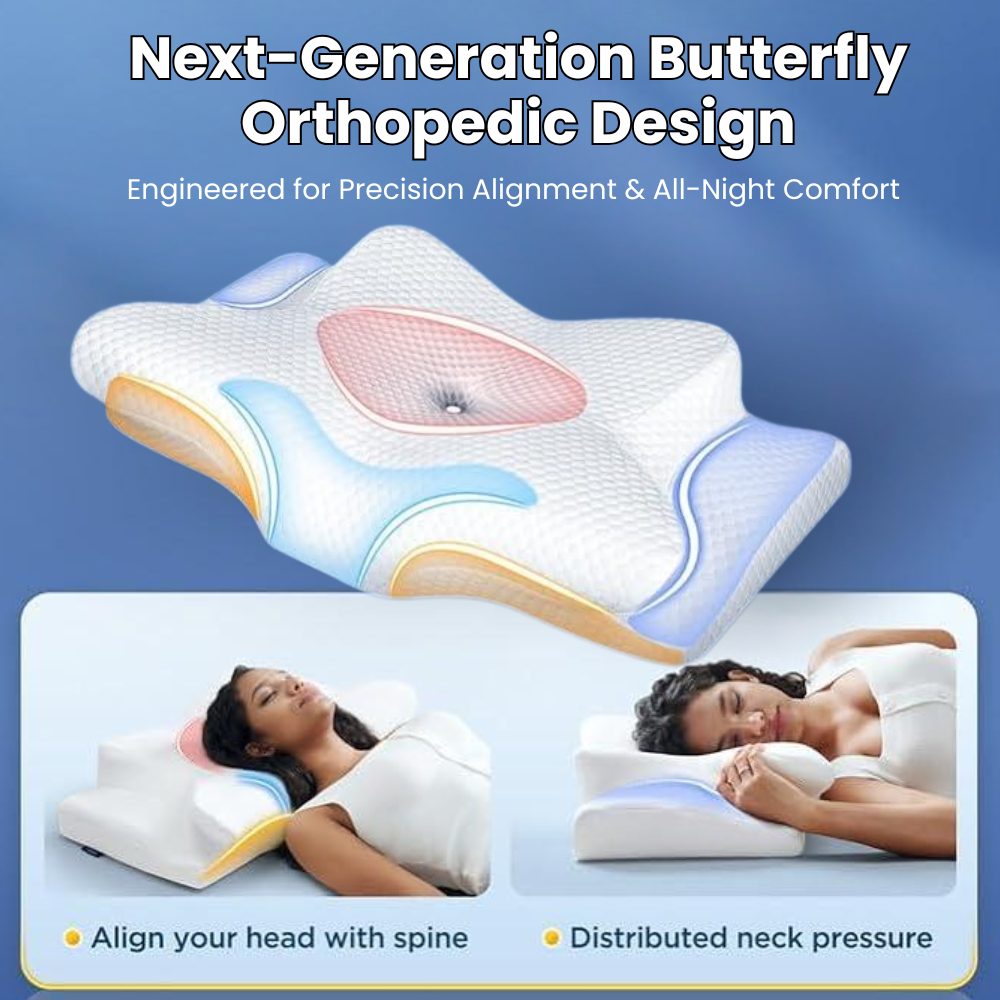 Norvo | Pute for Side & Back Sleepers – Ortopedisk Minne Skum Pute for Nakke & Skulder Smerte Lindring og Perfekt Søvn Justering