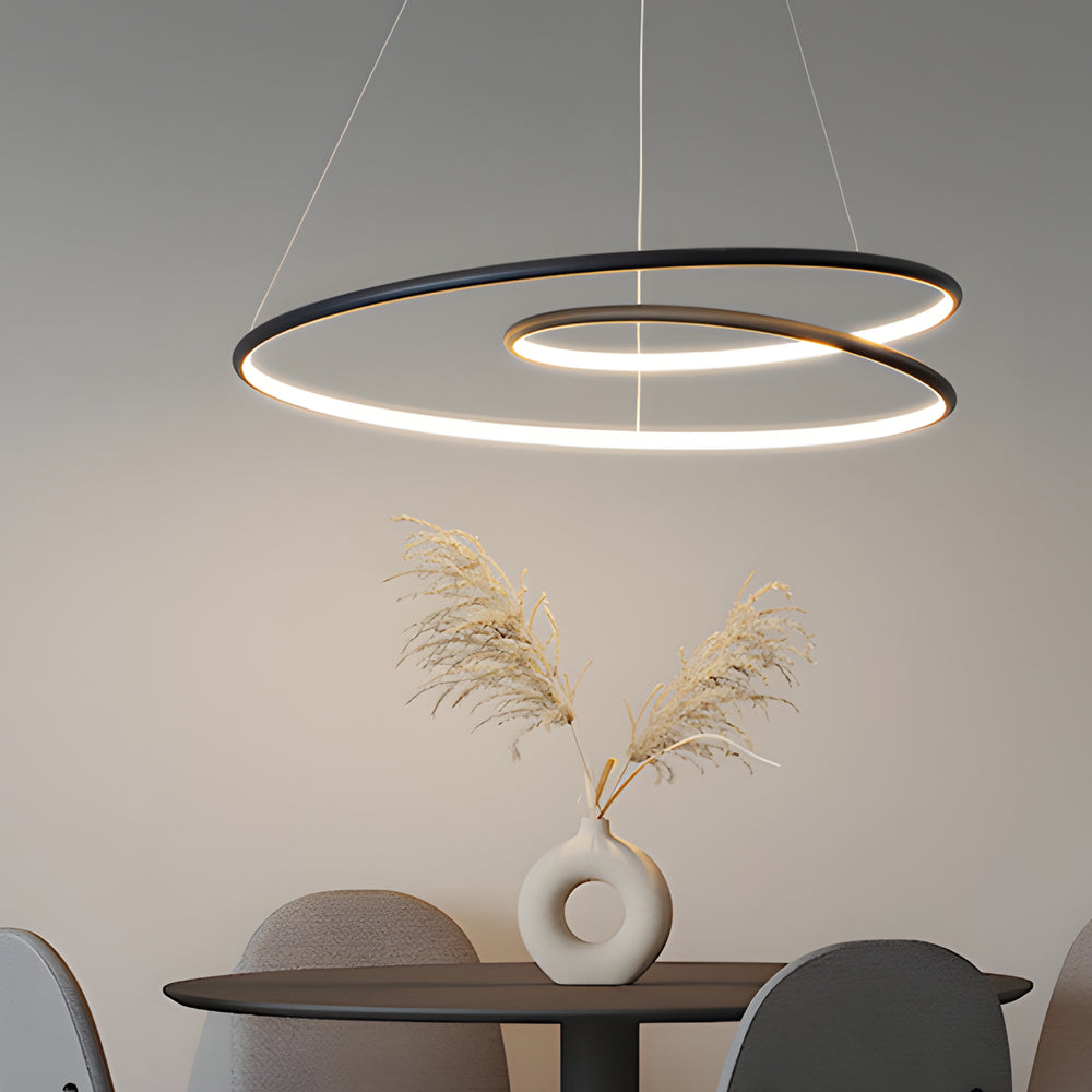 Moderne LED dimbar pendellampe - høydejusterbar taklampe for spisestue og stue