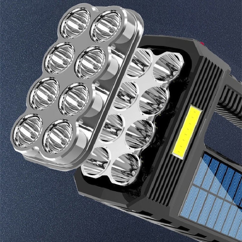 Norvo | Solenergi LED lommelykt – Vanntett, kraftig håndholdt søkelys med litiumbatteri