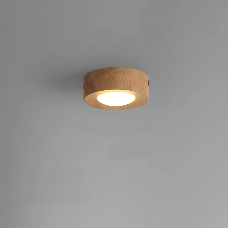 Norvo | Valnøtt taklampe med LED spotlight