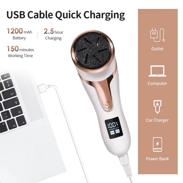 Norvo | Elektrisk callusfjerner verktøy | Profesjonell fotkvern for hard hud og likfjerning