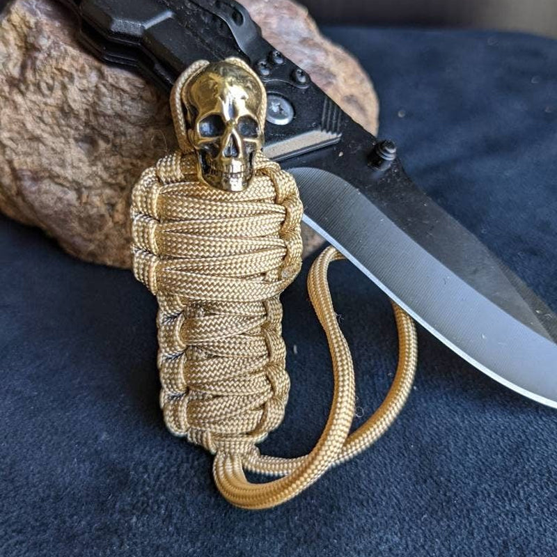 Norvo | Paracord nøkkelring mumie messing hodeskalle
