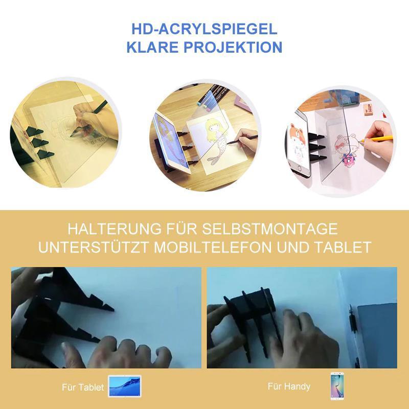 Norvo | Prosjektor tavle med feste for mobiltelefoner og nettbrett